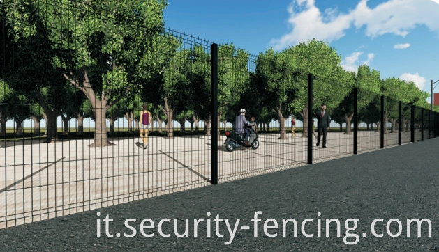 Vendita calda in polvere o recinzione in rete a filo saldato zincato rivestito in PVC